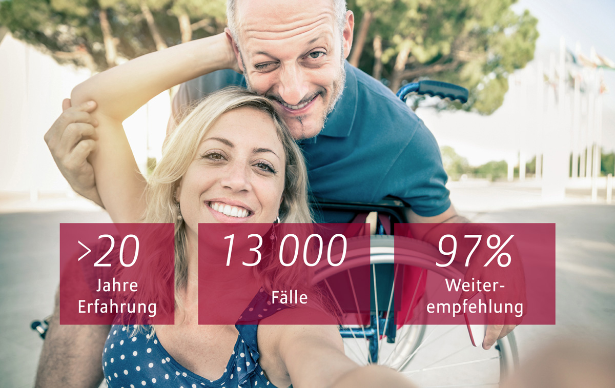 Paar mit Rollstuhl